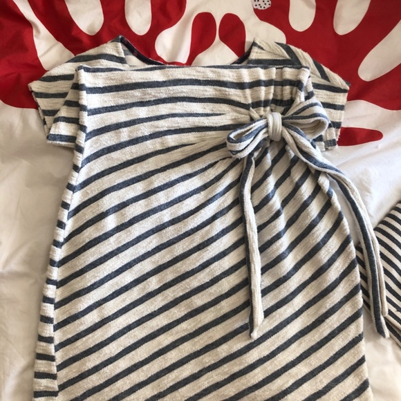 Saturday Sunday textured sleeveless striped towel dress - Picture 3 of 7